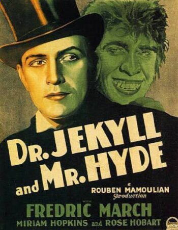 colored artwork with Jekyll & Hyde imagery